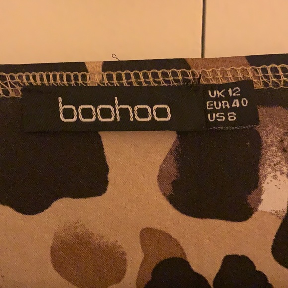 Silk peplum animal print tie blouse - Picture 4 of 4